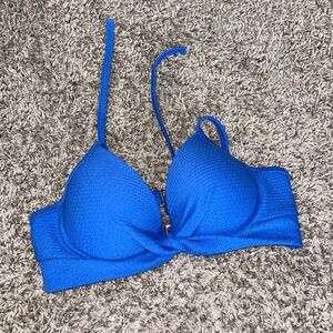 Shade & shore blue swim top tie‎ clasp 32 B blue women’s